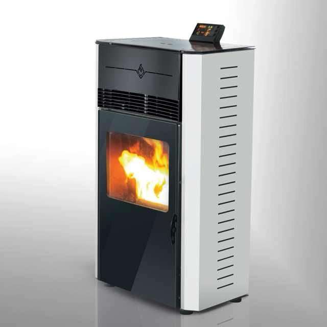 Pellka Pelletkachel 13kw modern Design 13 kw - Gietijzer - Modern gietijzeren pellet kachel